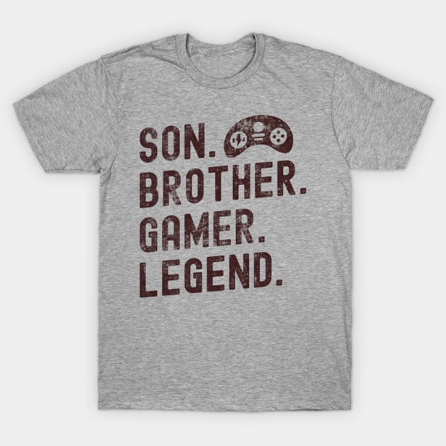 Son Brother Gamer Funny Video Games Lovers T-Shirt by ARTBYHM